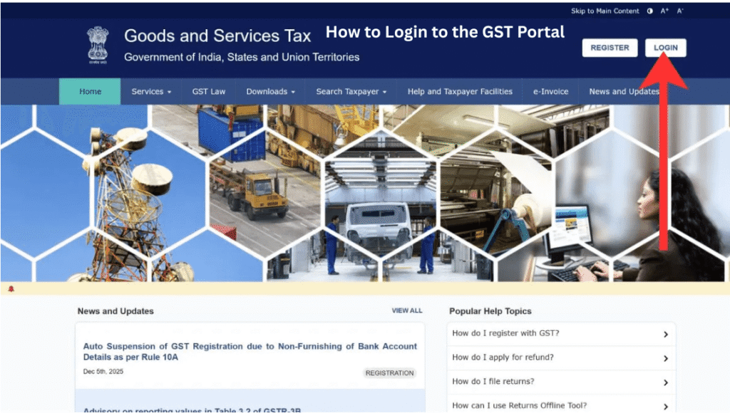 How to Login to the GST Portal
