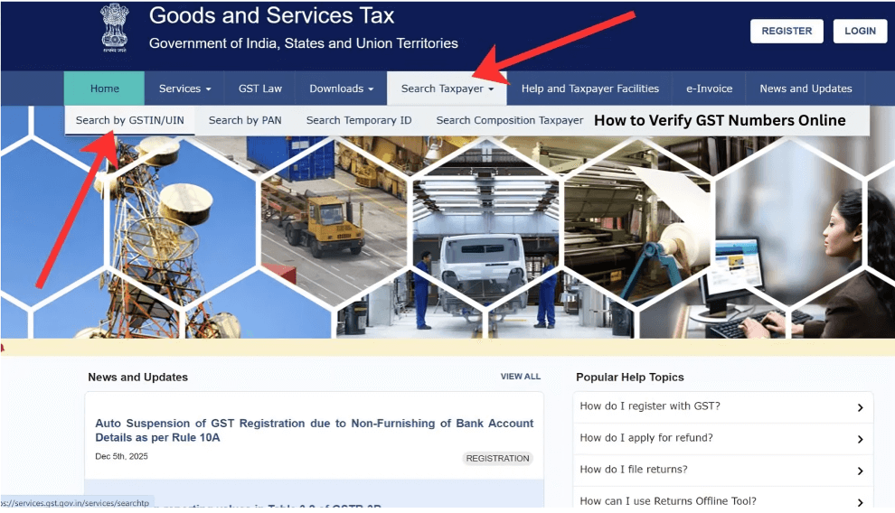 GST Number Search and Verification
