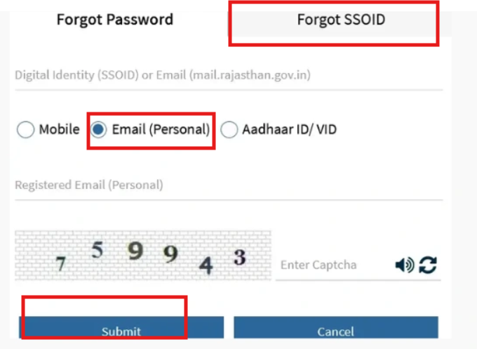 Forget SSO ID